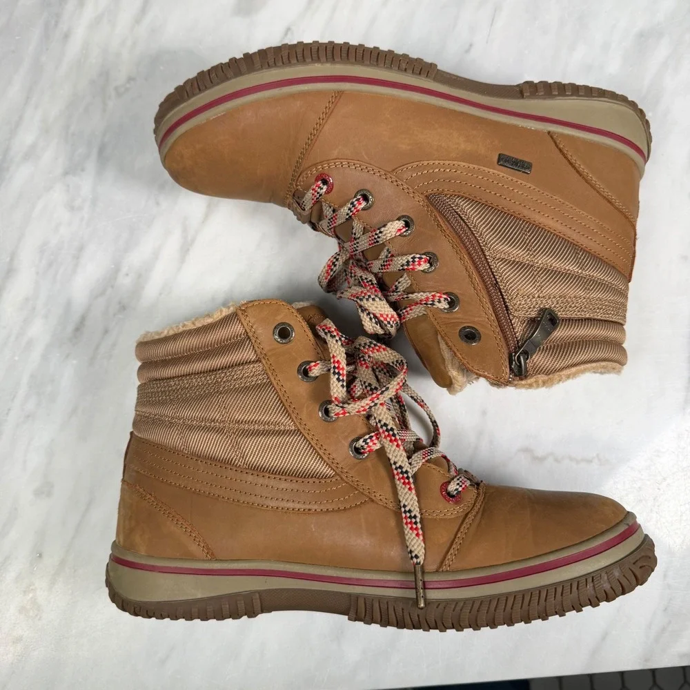 Pajar Tavin Canada Mens Waterproof Winter Boots Tan Leather - 30C Rated 10 10.5 - Picture 6 of 15